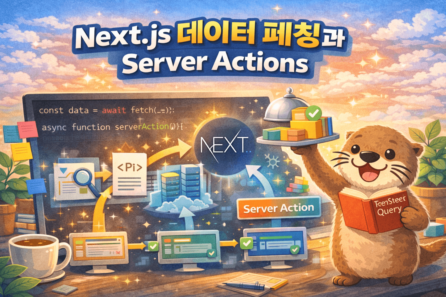 Next.js 데이터 페칭과 Server Actions 대표 이미지